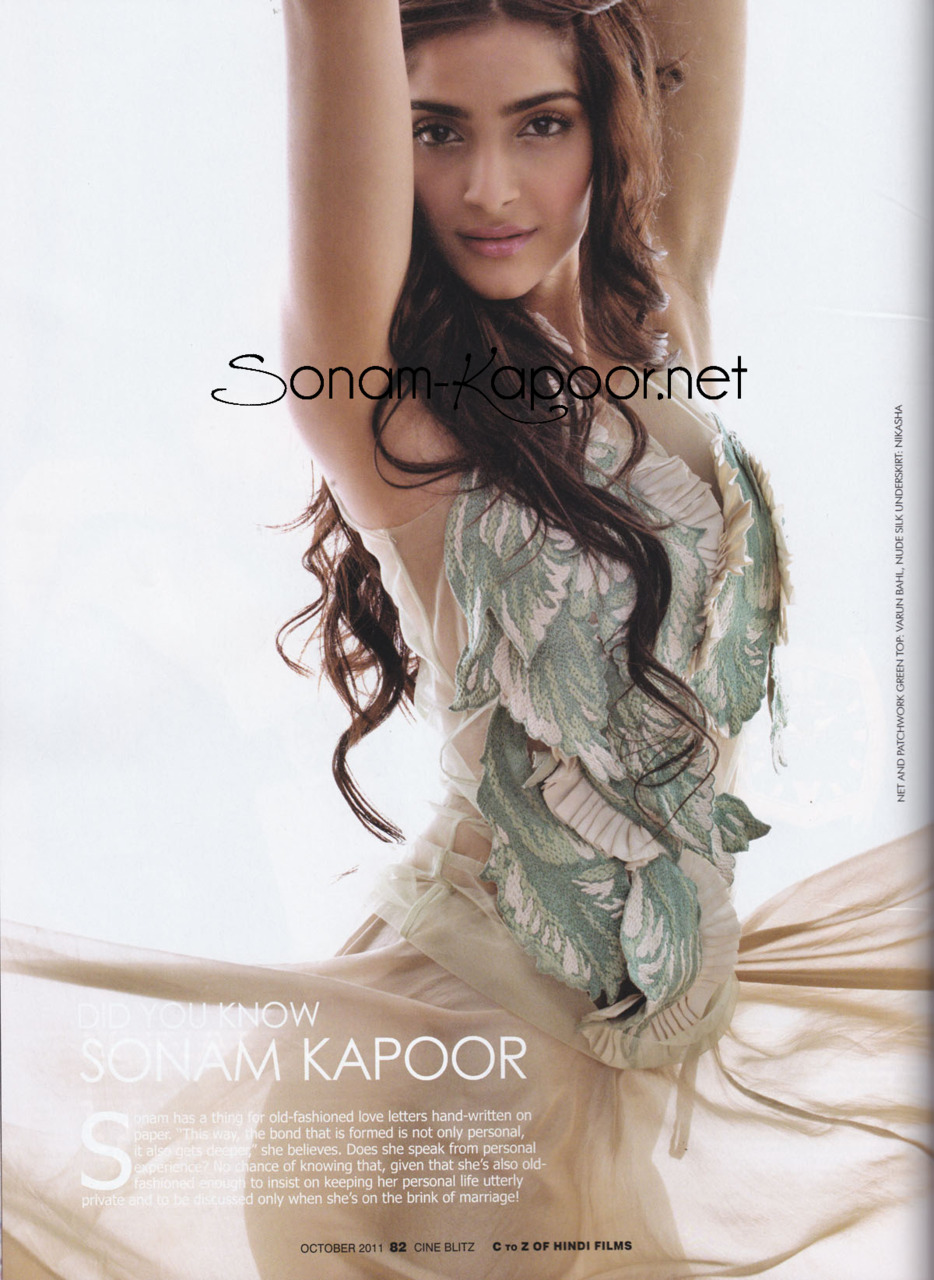 Sonam Kapoor underarms - Sonam Kapoor Cineblitza HQ Scans