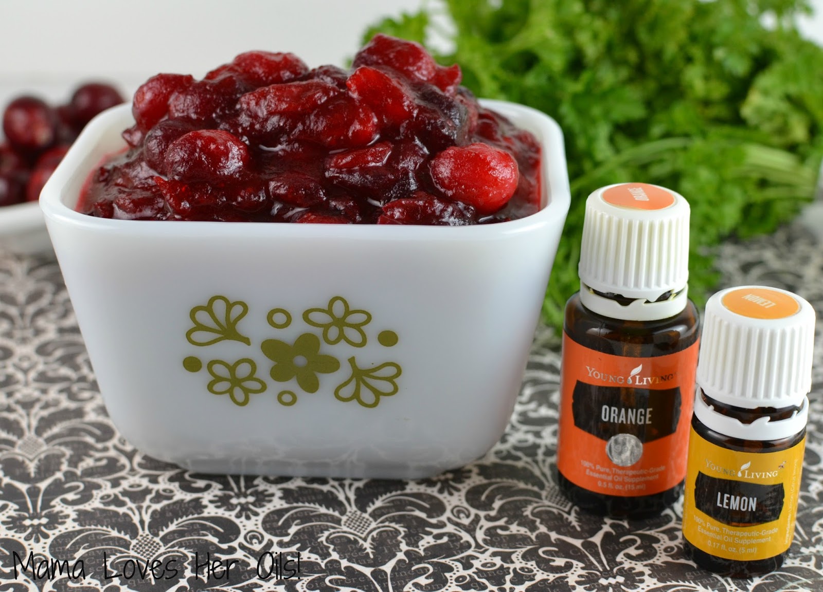 Citrus Cranberry Sauce Recipe Infused with Essential Oils