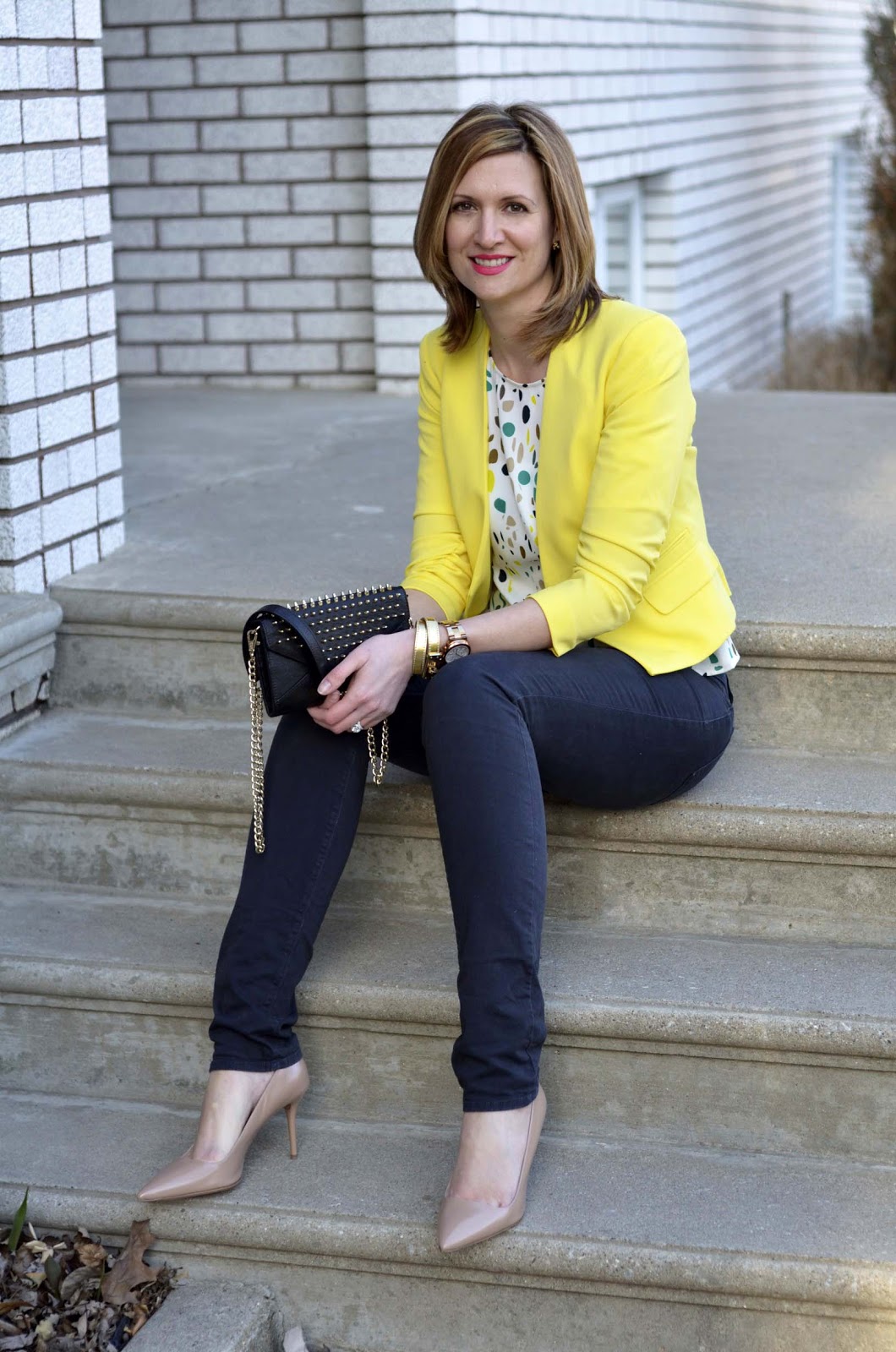 yellow blazer shoes