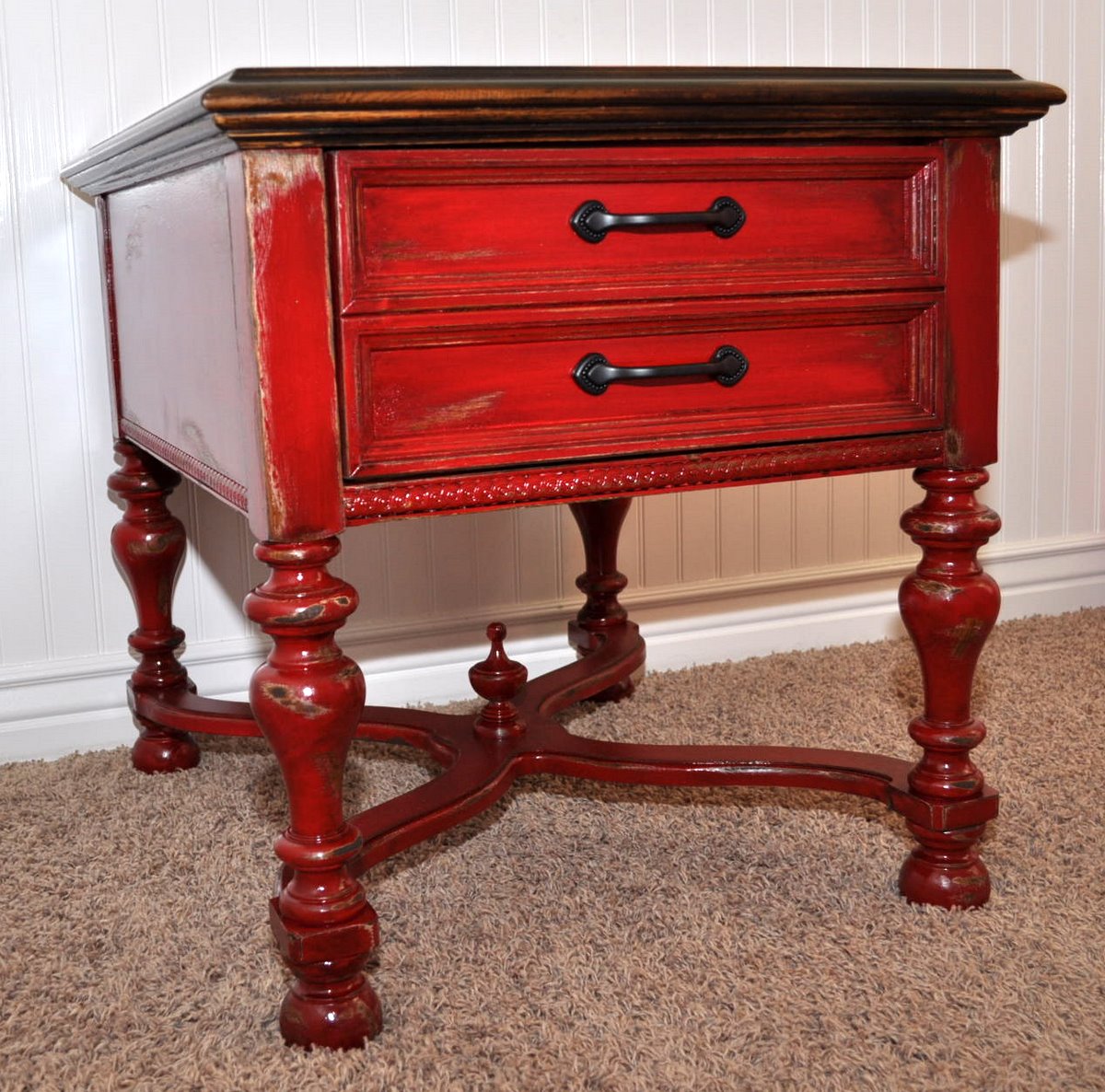 {Cleverly Crafty} {Little Red End Table}