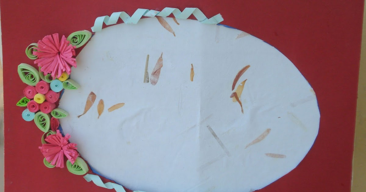 Photo Frame With Quilled Flowers