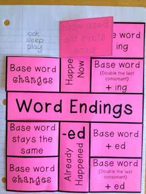 I Love 2 Teach: Word Endings Foldable Freebie