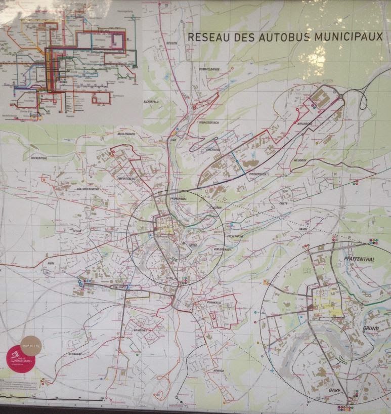 Nouveau réseau bus 1 juin 2015 Carte réseau actuel Ville de Luxembourg