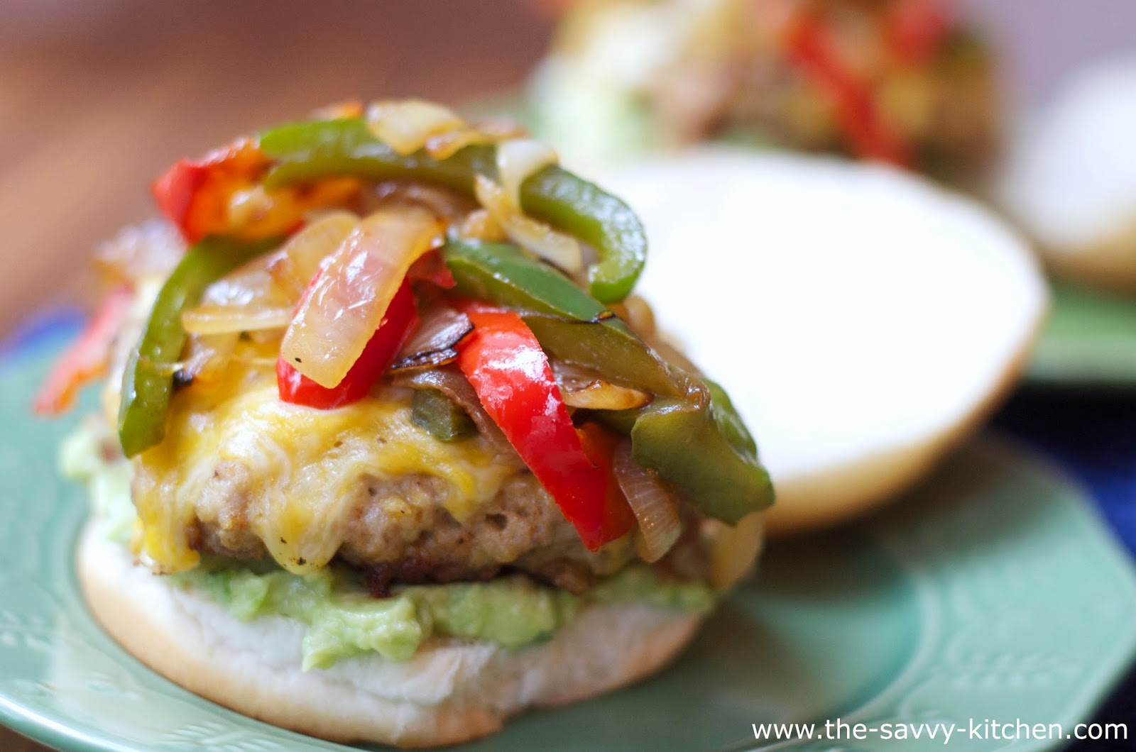 The Savvy Kitchen Chicken Fajita Burgers