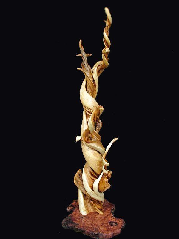 Custom Juniper Log Furniture & Taxidermy Pedestals Twisted Juniper Art