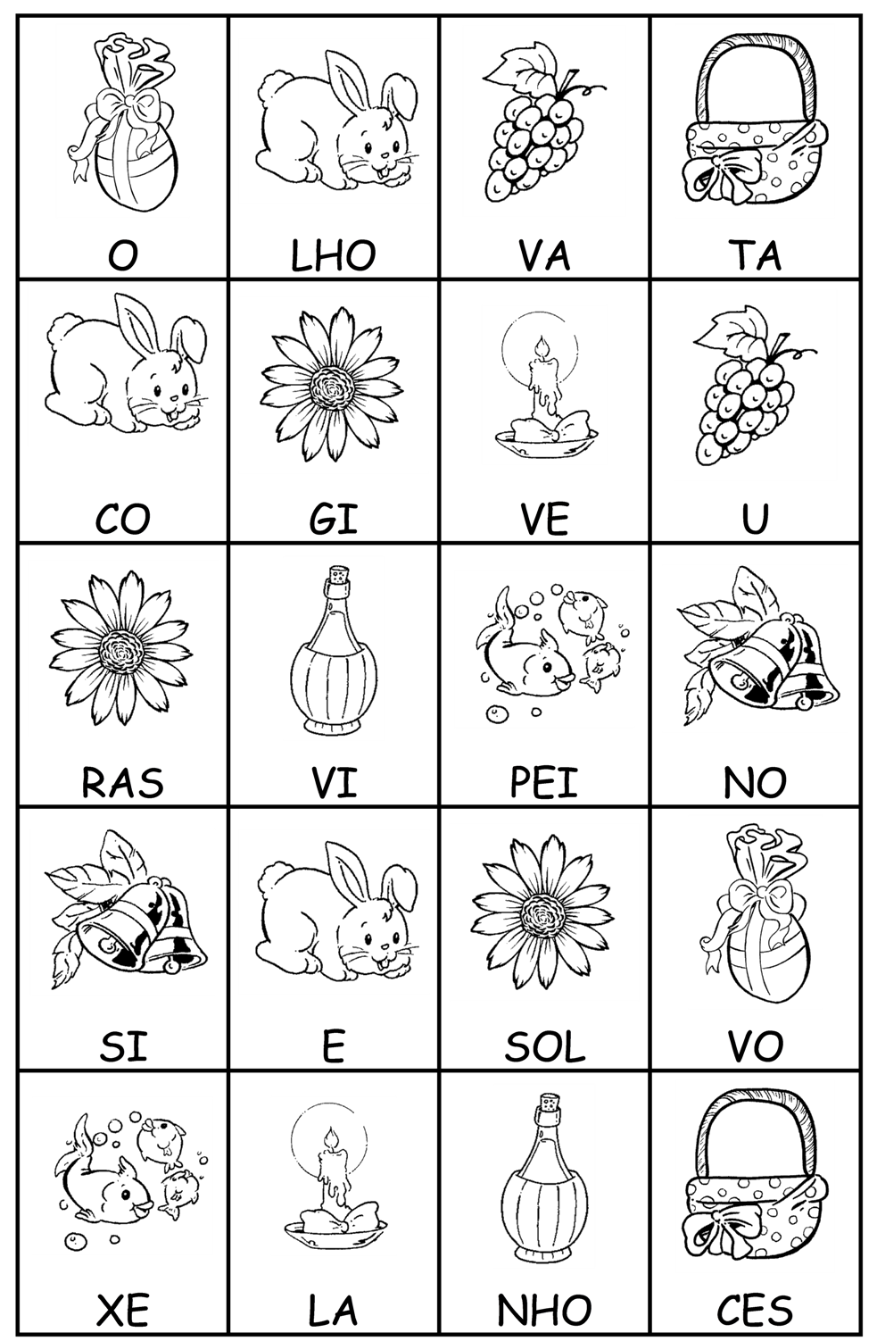 Dominó Silábico - Atividades Educativas