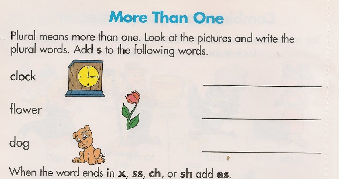 English resources for children: Nouns, Plural form