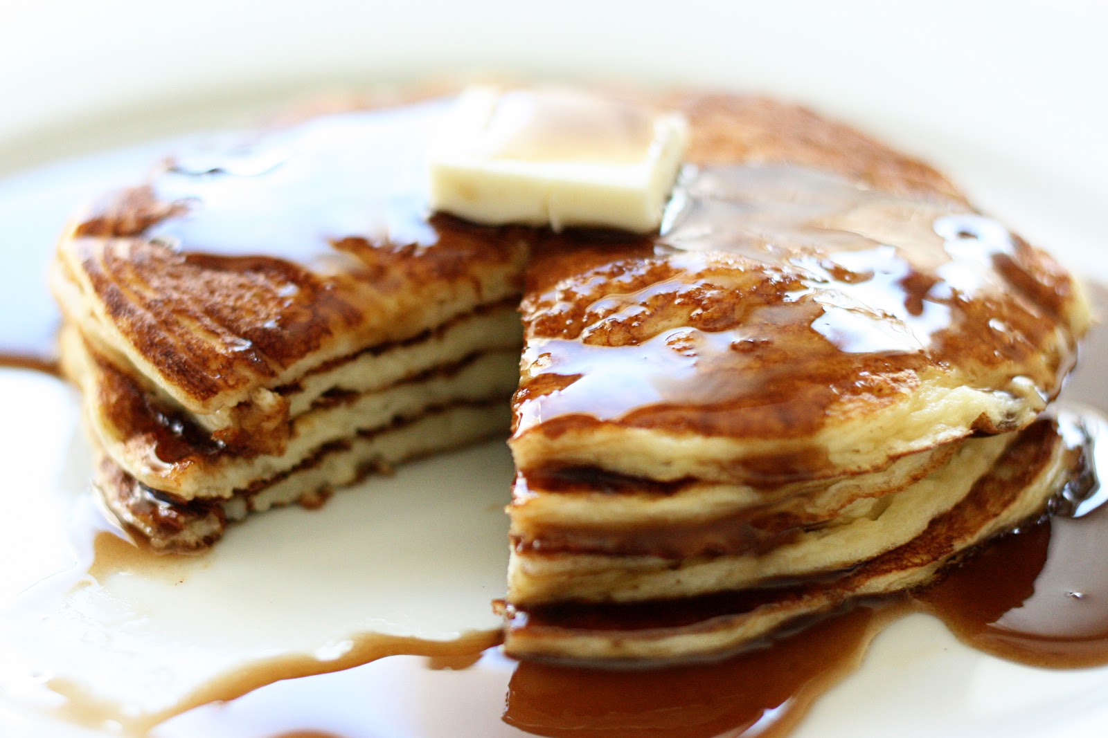 Naughty Carbs Greek Yogurt Pancakes and Maple Syrup (Low Carb/Low Fat)