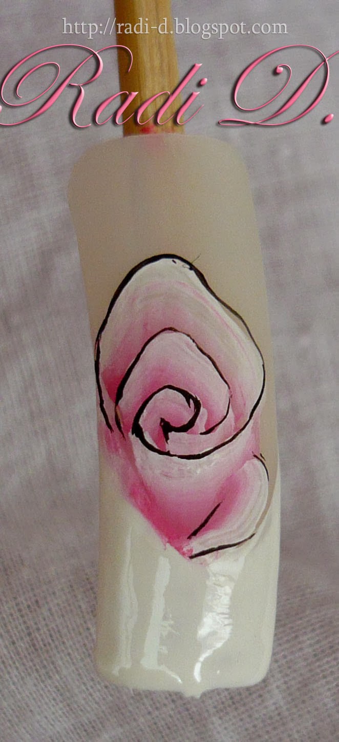 It`s all about nails Step by Step One Stroke Flower