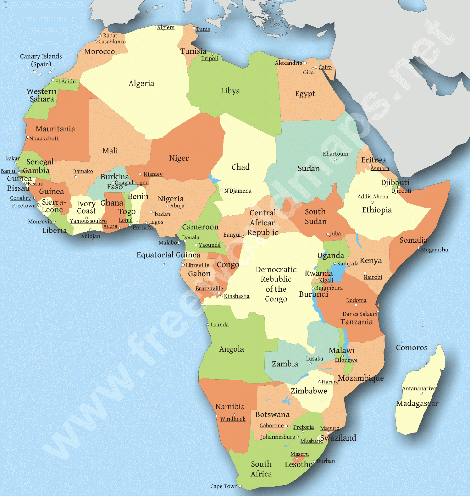Cities and countries Cities and countries