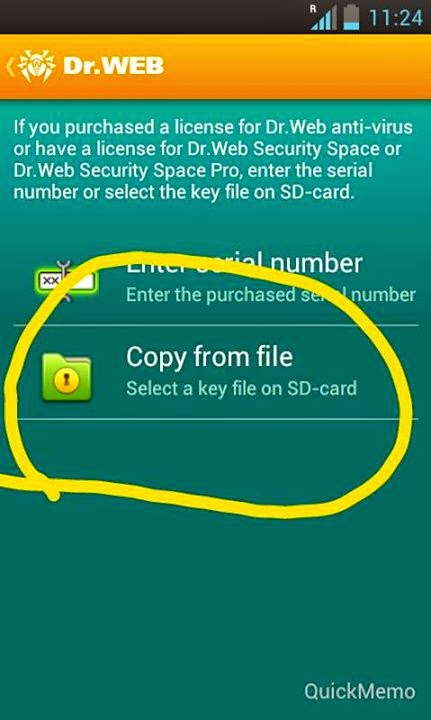 dr web serial number apk android