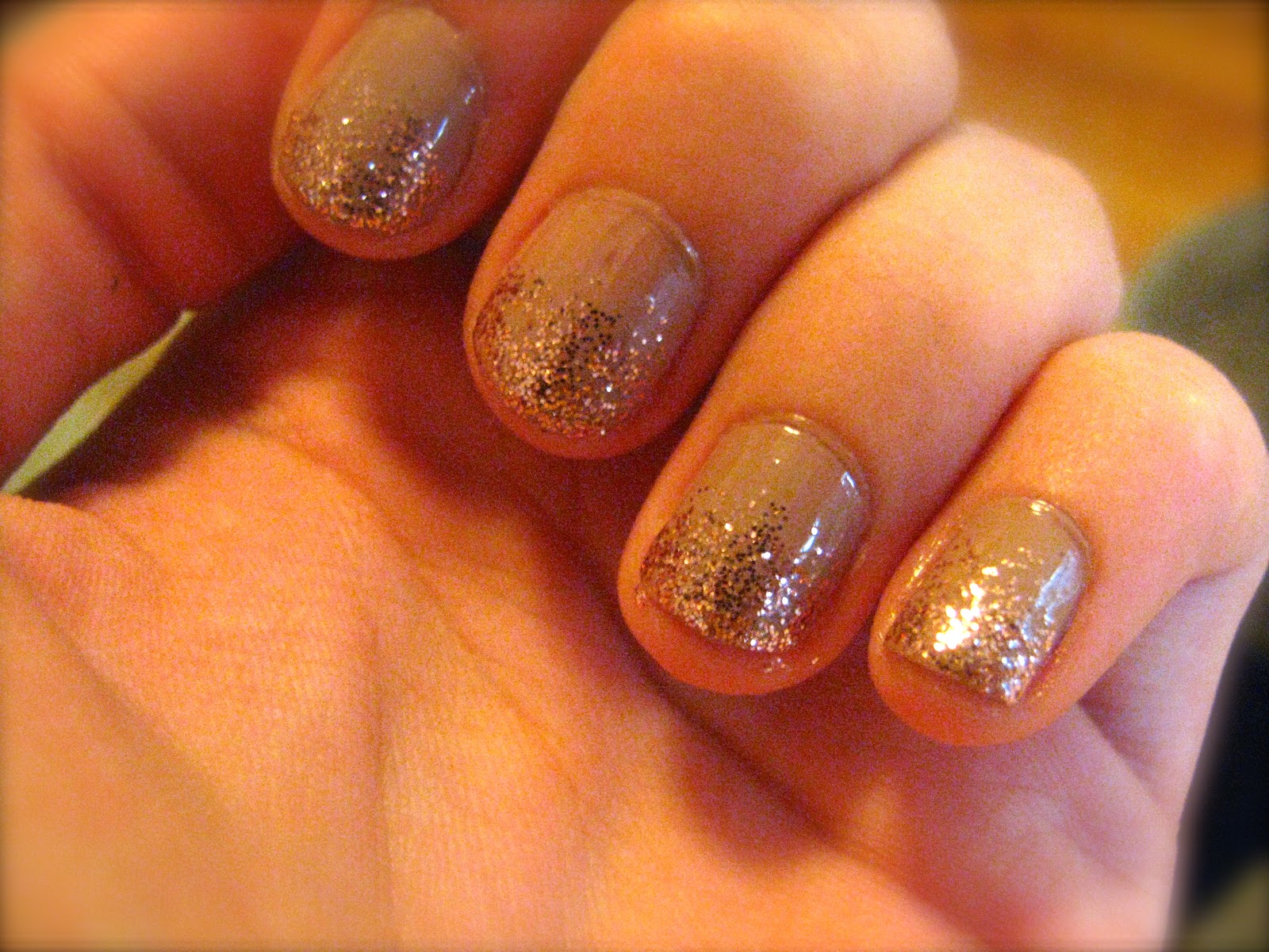 4. Pink and Glitter Gradient Nails - wide 3