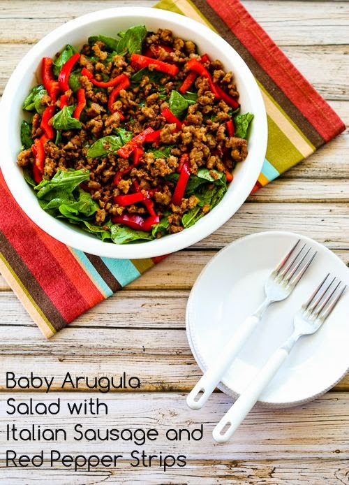 Kalyn's Kitchen® Baby Arugula Salad with Turkey Italian Sausage and