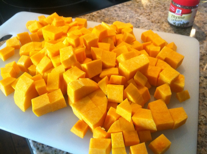 Bright Bold and Beautiful Thyme Roasted Butternut Squash