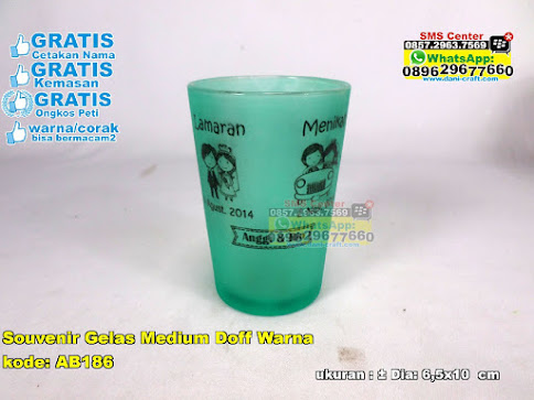 Souvenir Gelas Medium Doff Warna jual
