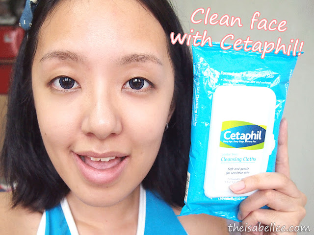 Removing Makeup with Cetaphil Cleansing Cloths