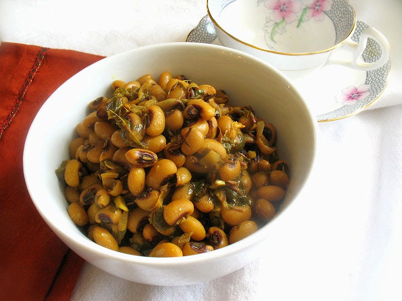 Black Tea and Gingered BlackEyed Peas Lisa's Kitchen Vegetarian