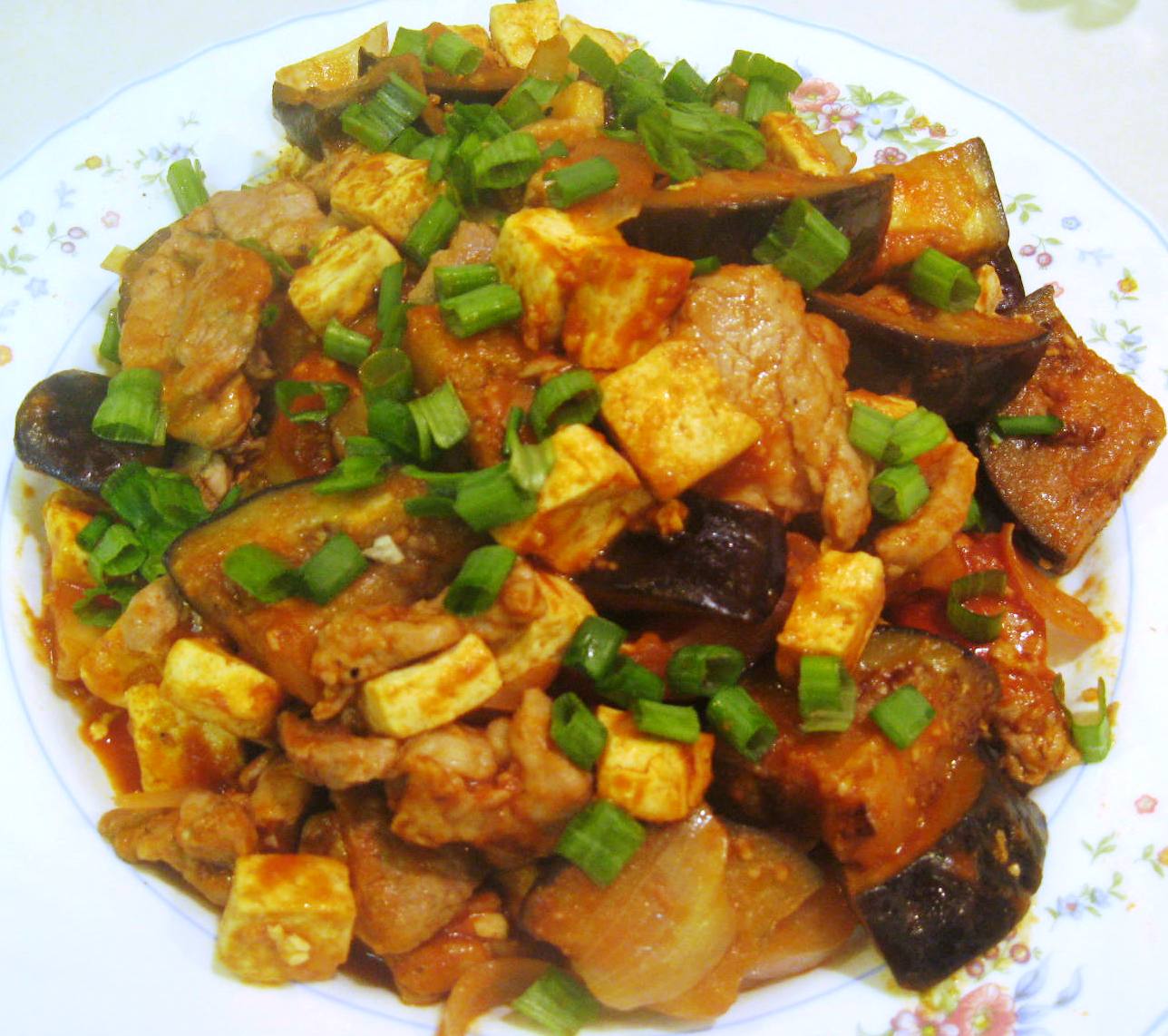 KCK Blogger Pork, Tofu and Eggplant Stir Fry