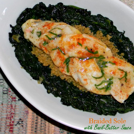 Wish Upon A Dish Braided Sole with BasilButter Sauce