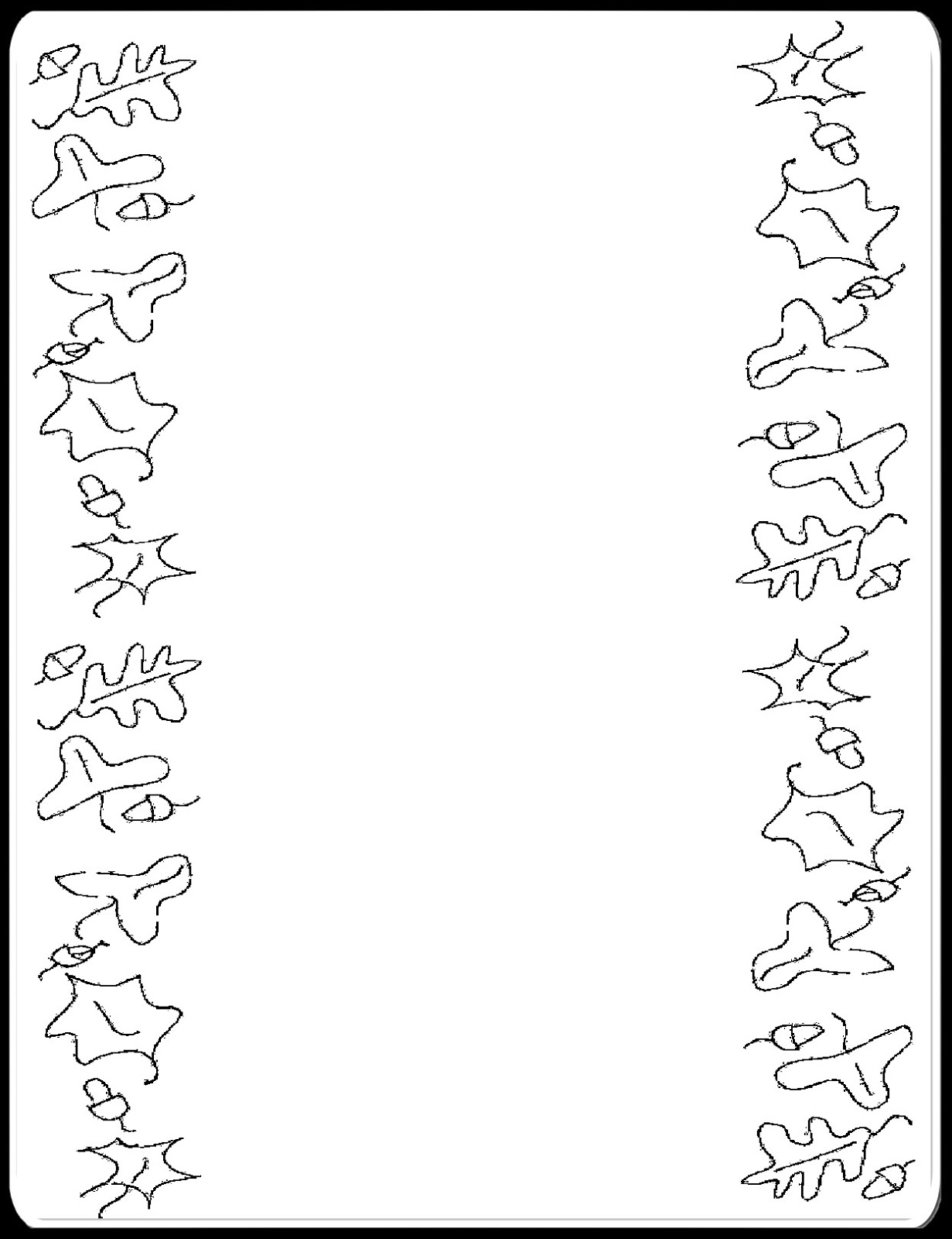 fall stationery borders