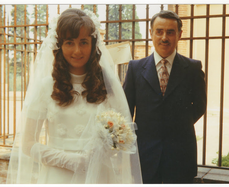 Carlo Narratone con la figlia Rita, in occasione del suo matrimonio