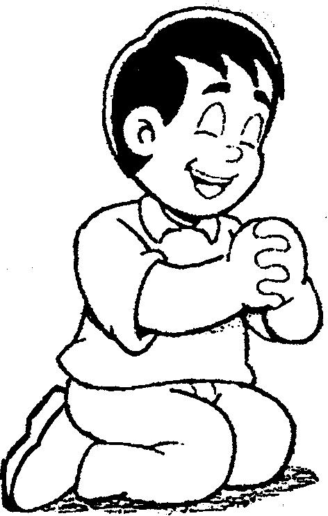 Cristãos kids: Imagens de crianças orando para colorir
