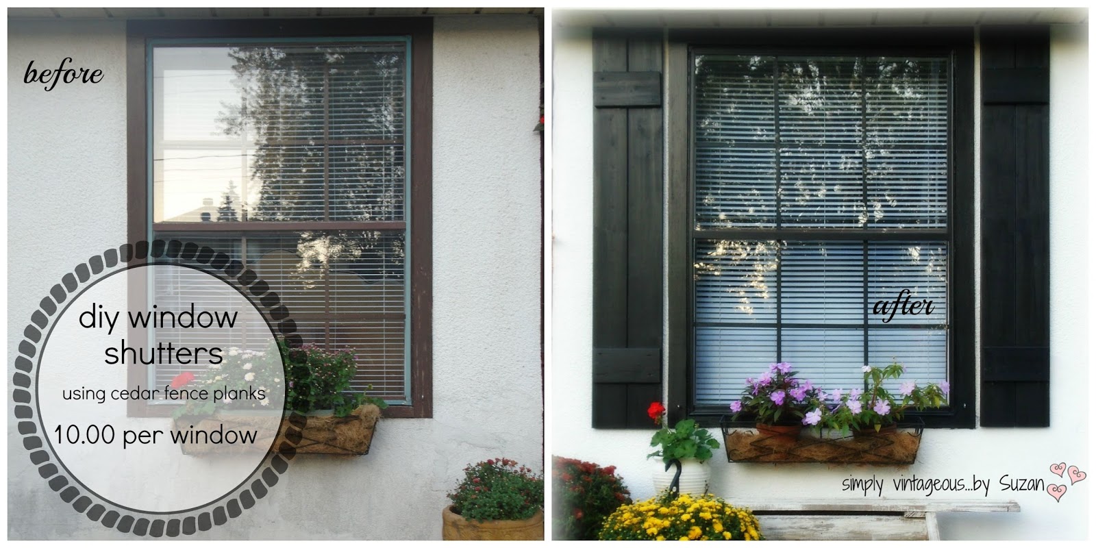 simply vintageous...by Suzan We DIY'ed Outdoor Shutters