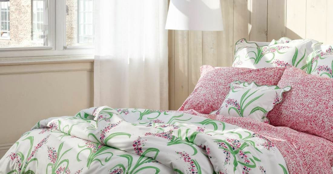 Colorful Pink, Green & White Floral Duvet Covers and Quilts Matouk