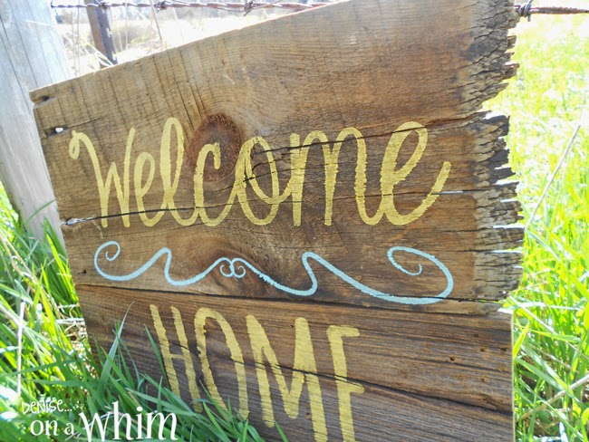 Welcome Home Barnwood Sign | Denise on a Whim