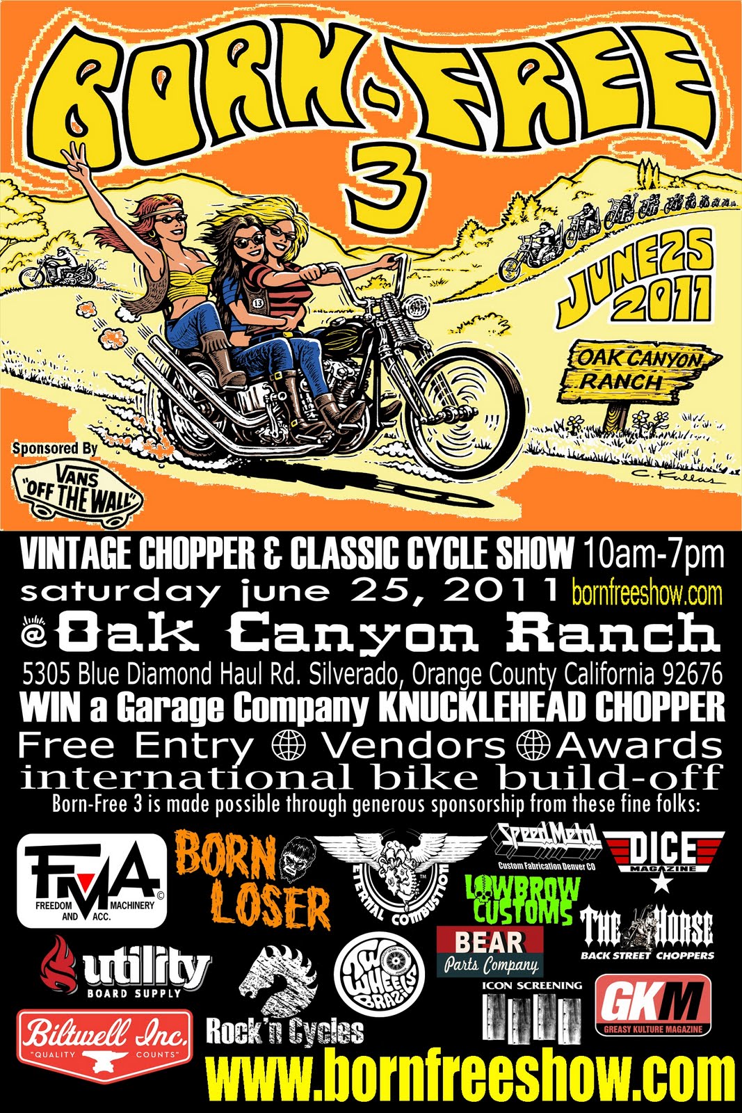 the state of born free born free motorcycle show born free flyer