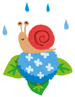 梅雨のイラスト 紫陽花とかたつむり 無料イラスト かわいいフリー素材集 無料イラスト 梅雨に使える傘 かたつむりフリー素材まとめ 商用利用可 Naver まとめ