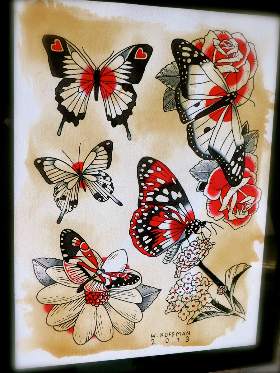 Will Koffman Tattoo: butterflies