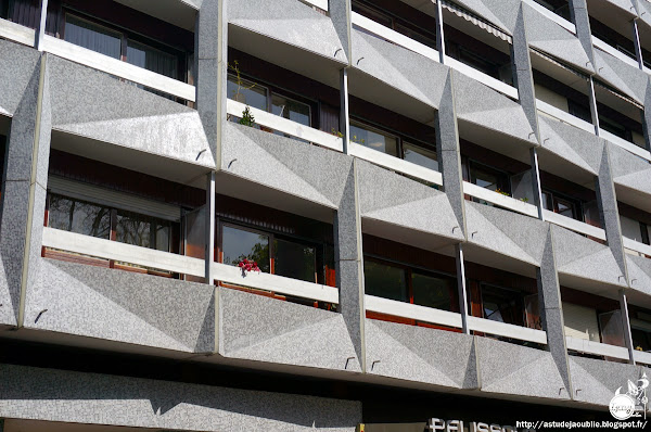 Paris 19ème - Immeuble rue Crimée  Architecte: Roger Anger, Mario Heymann  Mosaïques et décoration: Charles Gianferrari (L'Oeuf)  Construction: 1968 