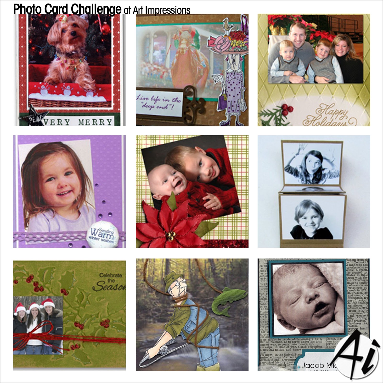 Art Impressions Blog Challenge 88 Photo Cards