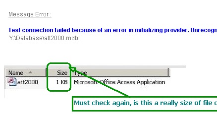 Microsoft Access Error Message Unrecognized Database Format File