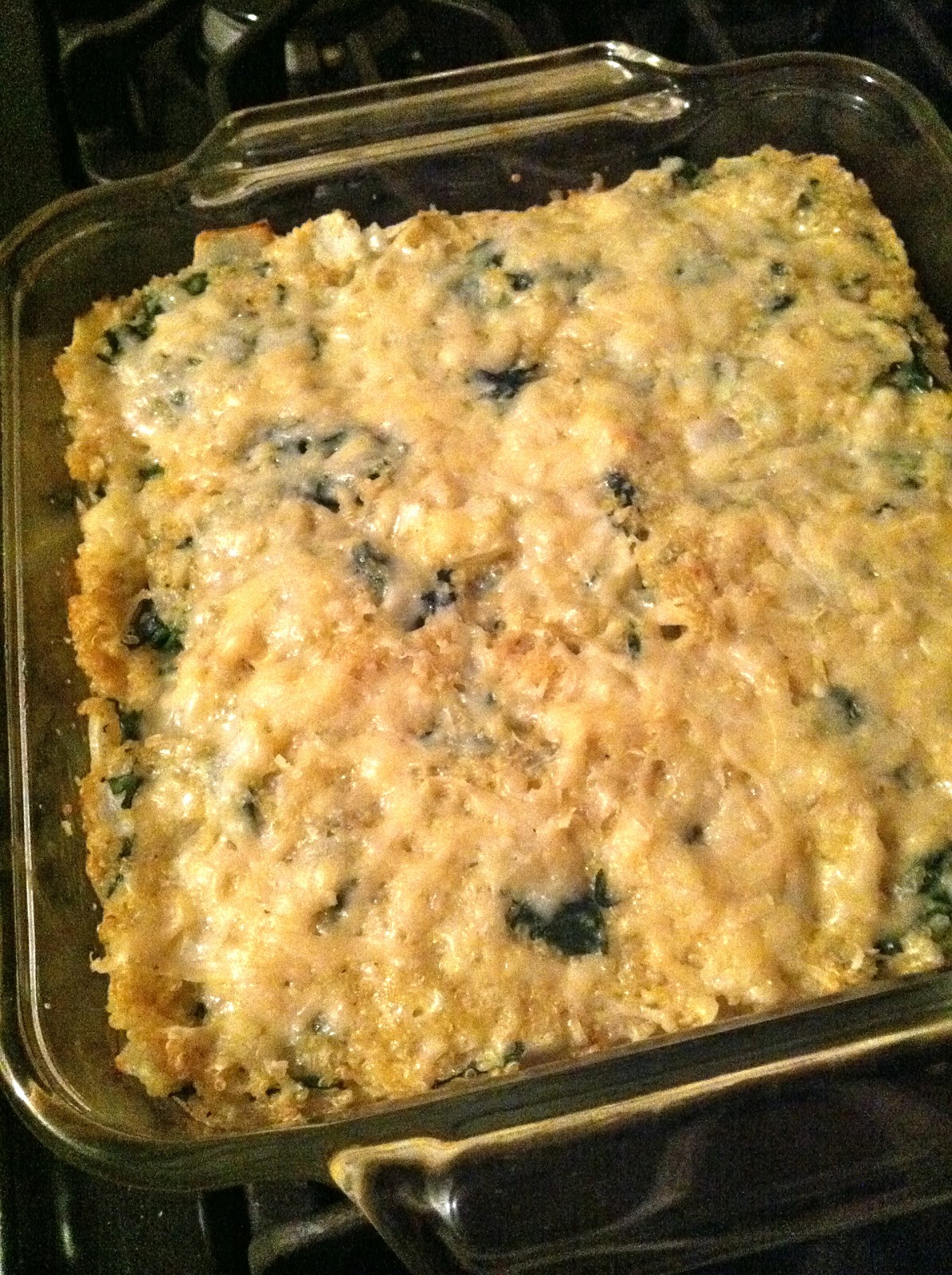 Kristen's Kitchen Baked Quinoa with Spinach and Cheese