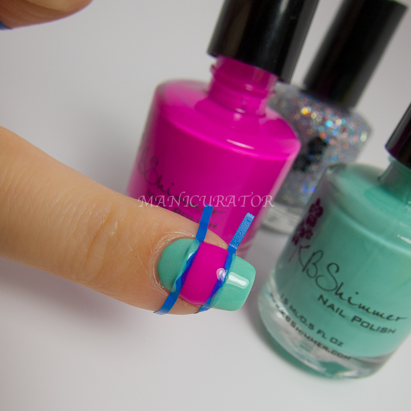 KBShimmer LE Anniversary Beach Trio plus Nail Vinyl Tutorial