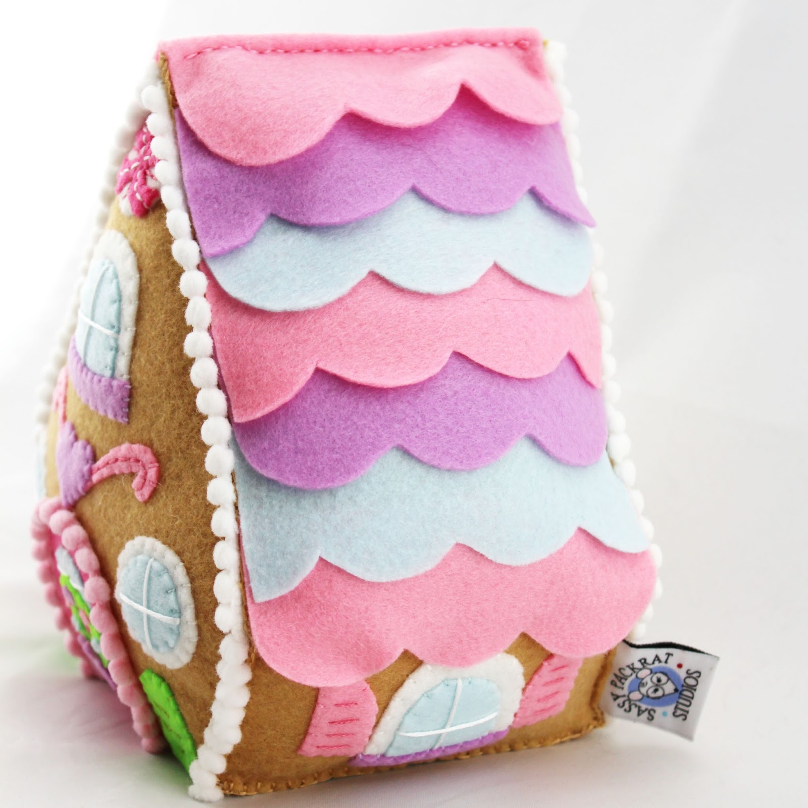The Sassy Pack Rat Felt Gingerbread House Finished