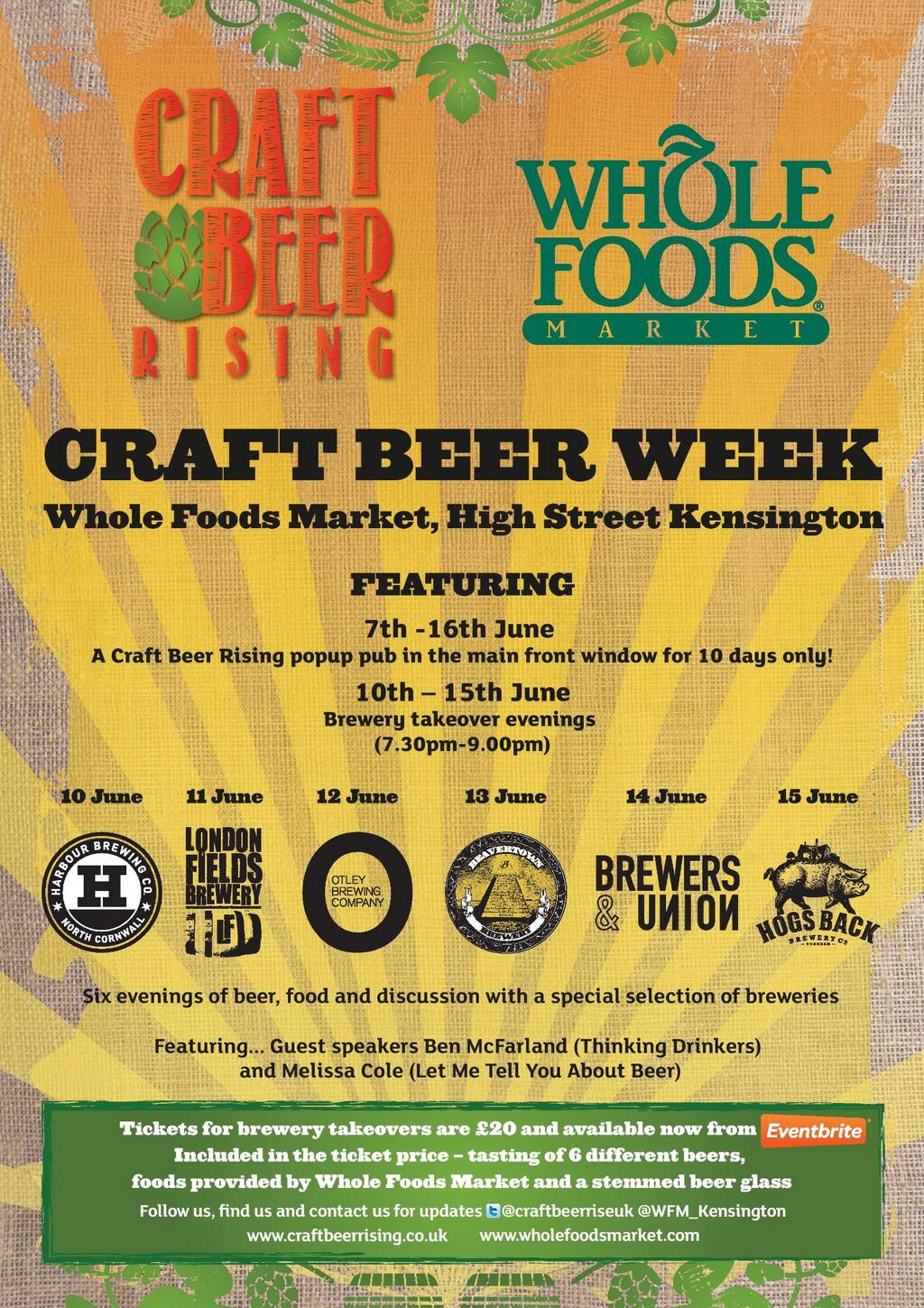 London Popups Craft Beer Rising's Takeover at Whole Foods Market in