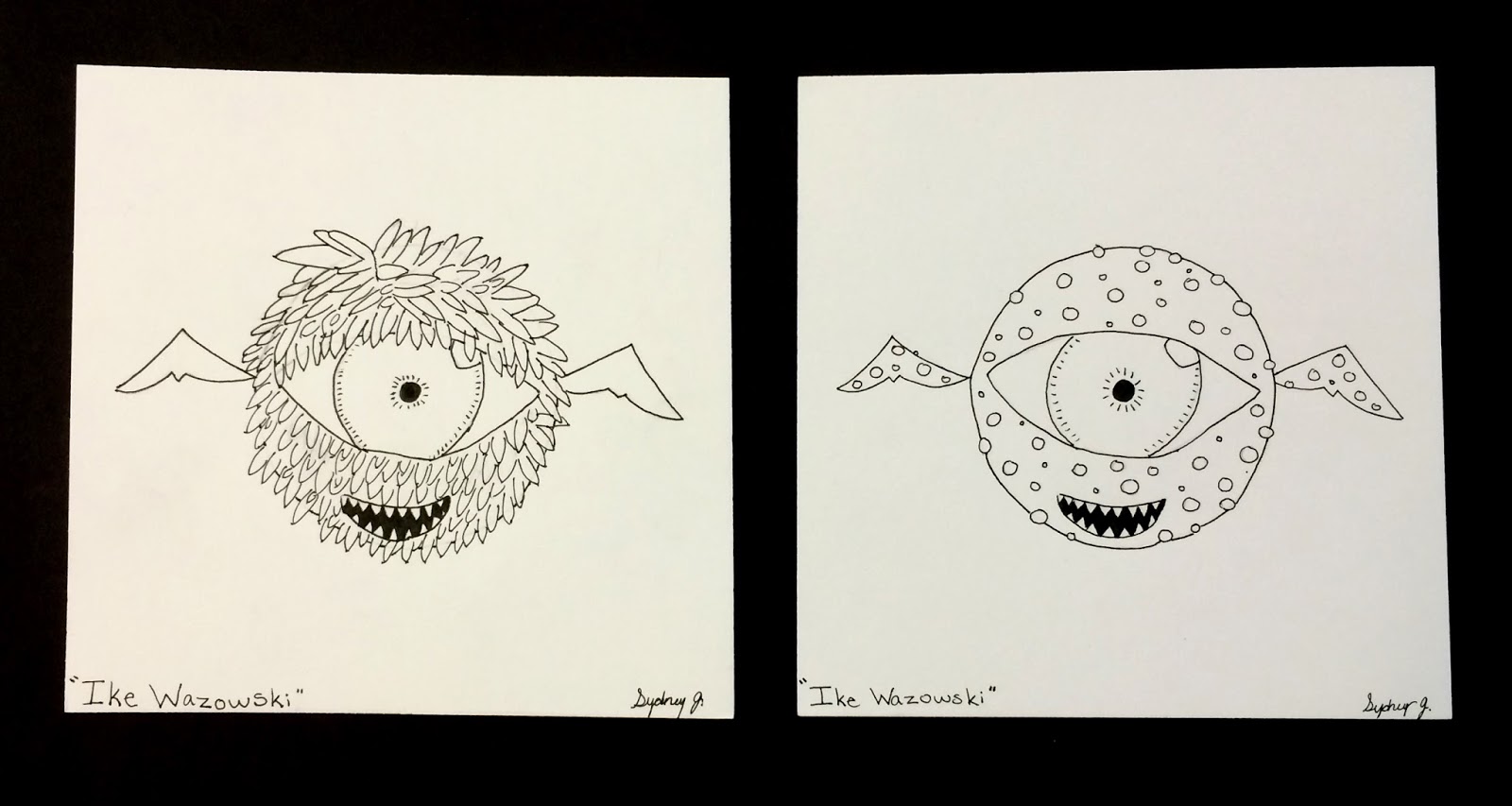 Project ARTADAY Lesson Visually Textured Monsters