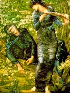 La seducción de Merlín por Edward Burne-Jones
