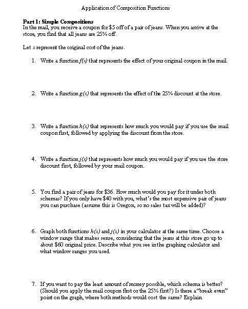 Printables Composite Function Worksheet i hope this old train breaks down beyond the algebra of composition functions