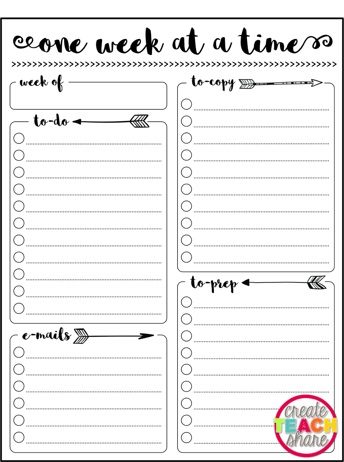 teacher homework checklist