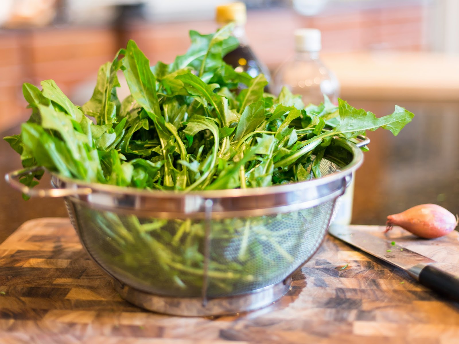 Straight to the Hips, Baby Wilted Dandelion Greens Salad