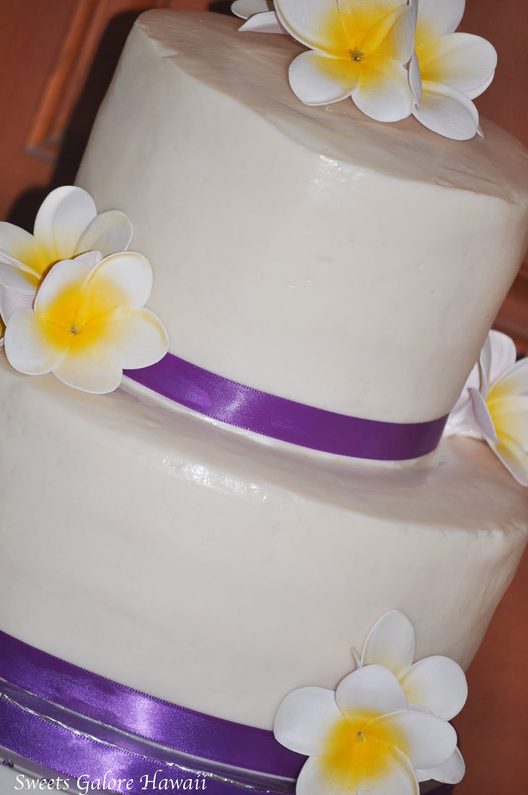 Sweets Galore Plumeria Wedding Cake
