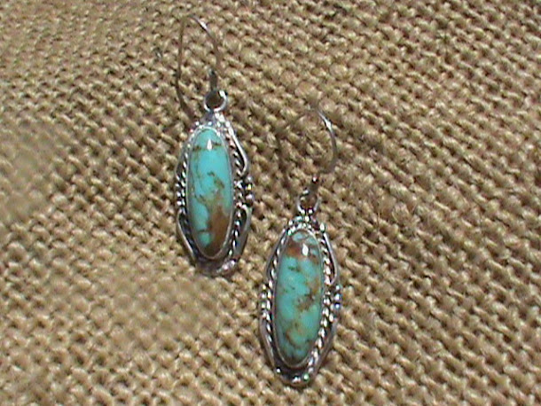 ss turquoise earrings