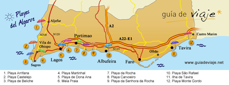 42+ Playas Algarve Portugal Mapa Images