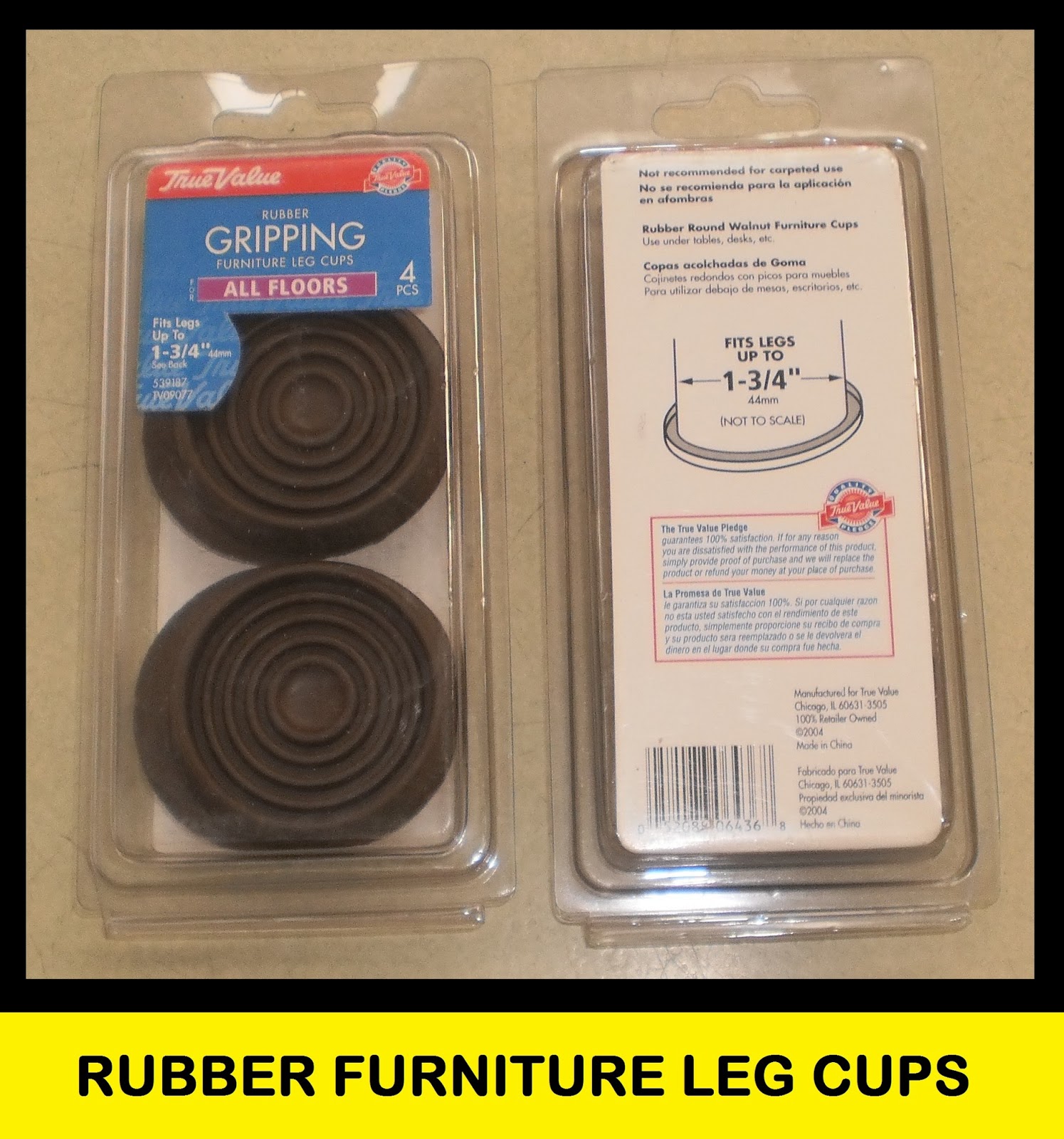 Get FUNtastic Deals! TrueValue ROUND RUBBER CUPS FOR FURNITURE LEGS