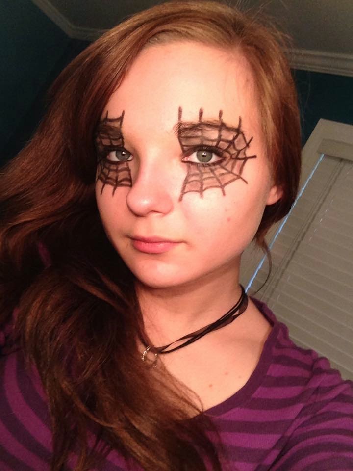 chromobeauty macabre makeup spiderweb eyes