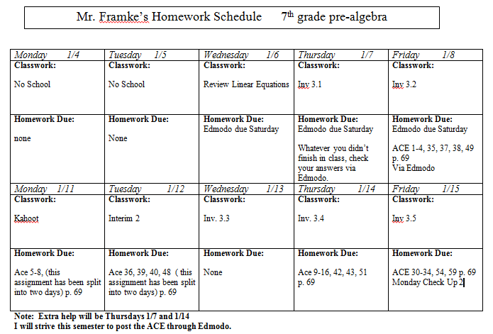 7th grade math homework help